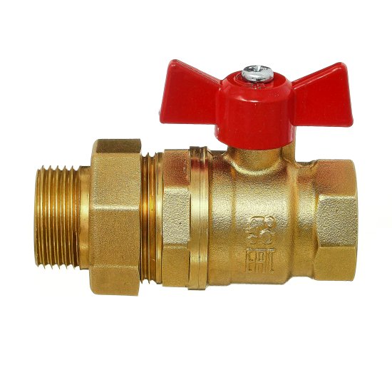Кран шаровой с американкой прямой БАЗ DN20 PN40 3/4