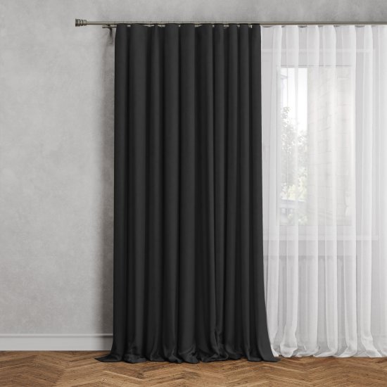 Штора на люверсах димаут 200x280 см цвет серый