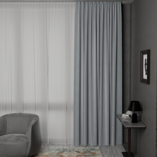 Штора на люверсах димаут 200x280 см цвет светло-бежевый