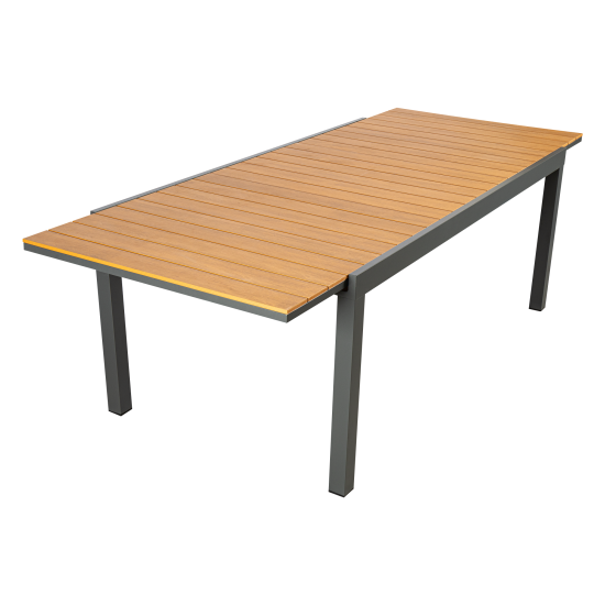 Раздвижной садовый стол BEGINIA Beshtau 200-300x100x75 см алюминий бежевый