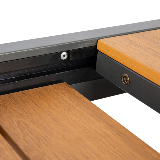 Раздвижной садовый стол BEGINIA Beshtau 200-300x100x75 см алюминий бежевый