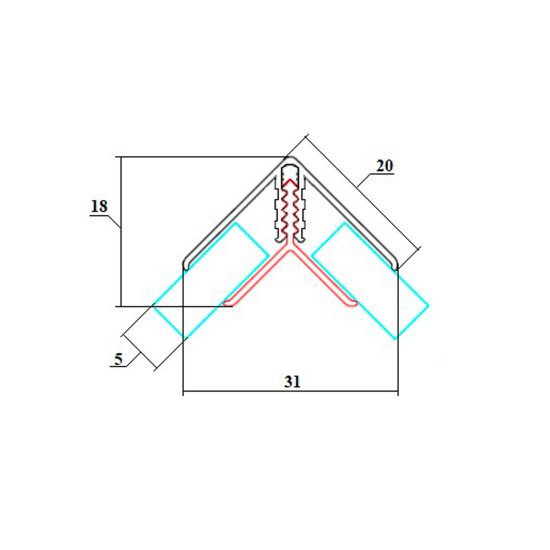Профиль угловой Venta ПВХ белый 20x20x3000 мм для панелей 5 мм