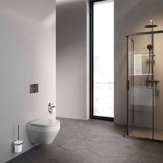 Комплект инсталляция с унитазом AM.PM Jump IS12LM0351.721700 безободковый с микролифтом клавиша цвет хром