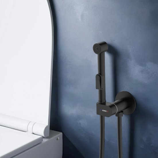 Гигиенический душ Esko Marburg набор со смесителем цвет черный