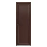 Металлопластиковая дверь VEKA 2050х800 мм алюминиевый порог коричневая левая глухая