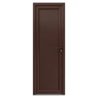 Металлопластиковая дверь VEKA 2050х800 мм алюминиевый порог коричневая правая глухая