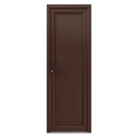 Металлопластиковая дверь VEKA 2050х600 мм алюминиевый порог коричневая левая глухая