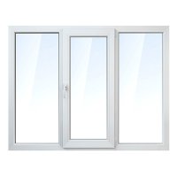 Пластиковое окно VEKA WHS 60 1440х1920 мм 3 створки левая глухая центр поворотно-откидная правая глуха однокамерное