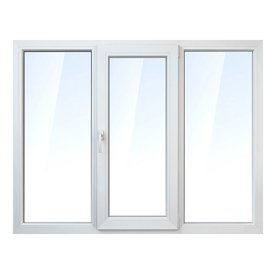 Пластиковое окно VEKA WHS 60 1440х1920 мм 3 створки левая глухая центр поворотно-откидная правая глуха однокамерное