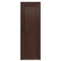 Металлопластиковая дверь VEKA 2050х700 мм алюминиевый порог коричневая левая глухая