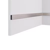 Декоративная рейка из экополимера 30х10х3000 мм Cosca Decor RX010-452 хром матовый