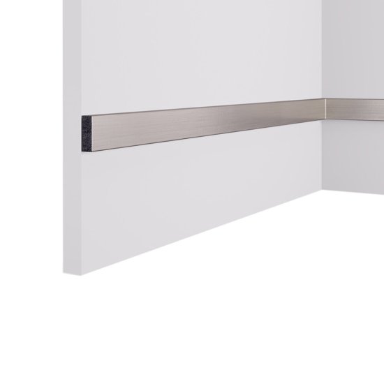 Декоративная рейка из экополимера 30х10х3000 мм Cosca Decor RX010-452 хром матовый