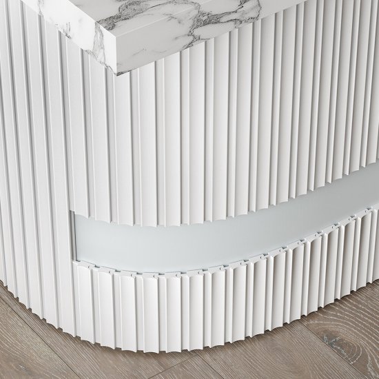 Декоративная рейка из экополимера 50х18х2800 мм Cosca Decor RX008 белая