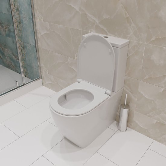 Унитаз-компакт Corsa Deco CX Tornado безободковый с универсальным выпуском с сиденьем дюропласт микролифт белый (TPCX630ST)