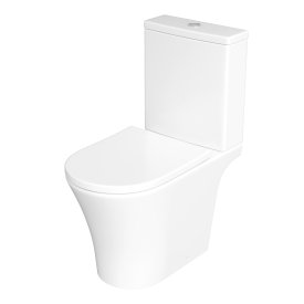 Унитаз-компакт Corsa Deco FX Rimless безободковый с универсальным выпуском с сиденьем дюропласт микролифт белый (TPFX640SR)