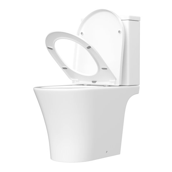 Унитаз-компакт Corsa Deco FX Rimless безободковый с универсальным выпуском с сиденьем дюропласт микролифт белый (TPFX640SR)