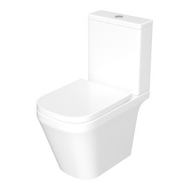 Унитаз-компакт Corsa Deco TX100 безободковый с универсальным выпуском с сиденьем дюропласт микролифт белый (TPTX620QR)