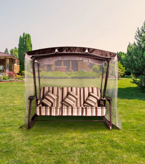 Качели садовые Emmi 3-х местные шоколадный