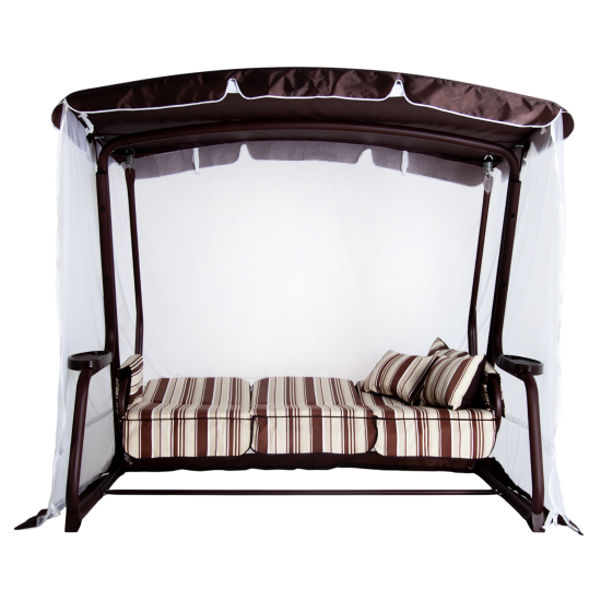 Качели садовые Emmi 3-х местные шоколадный