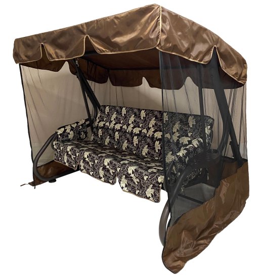 Диван-качели садовые Марсель 3-х местные до 350 кг коричневый