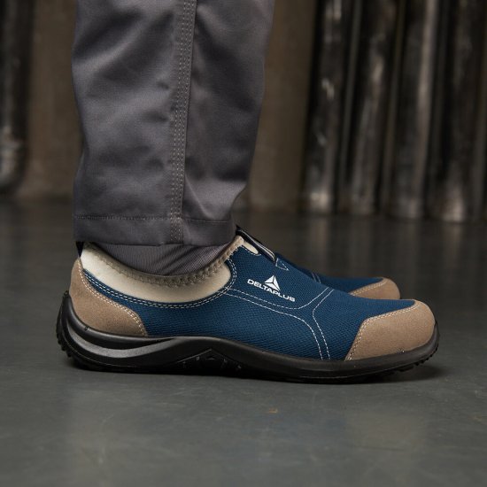 Полуботинки рабочие текстильные с защитным подноском размер 45 синий/серый Delta Plus MIAMI S1P (MIAMISPGB45)