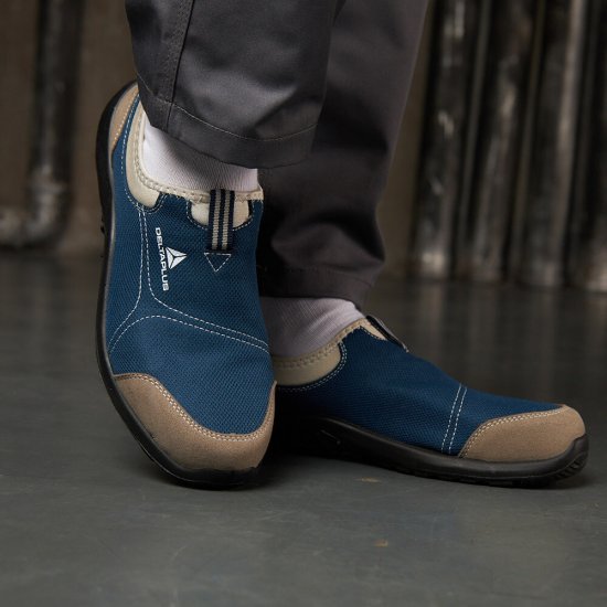 Полуботинки рабочие текстильные с защитным подноском размер 44 синий/серый Delta Plus MIAMI S1P (MIAMISPGB44)