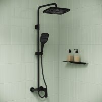 Душевая система Iddis Lahta LAHBL3Fi06 со смесителем 3 режима цвет черный матовый