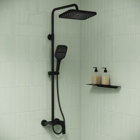 Душевая система Iddis Lahta LAHBL3Fi06 со смесителем 3 режима цвет черный матовый