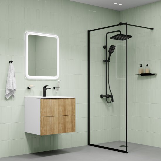 Душевая система Iddis Lahta LAHBL3Fi06 со смесителем 3 режима цвет черный матовый