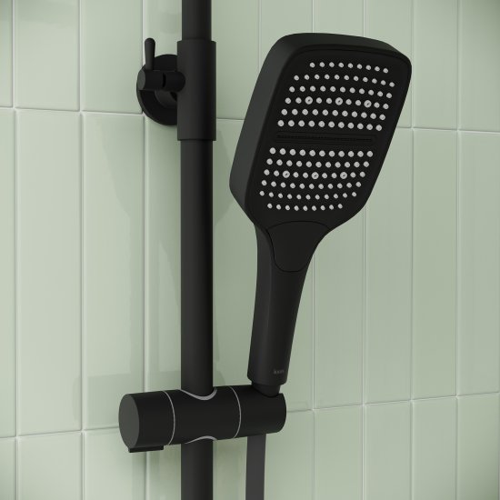 Душевая система Iddis Lahta LAHBL3Fi06 со смесителем 3 режима цвет черный матовый