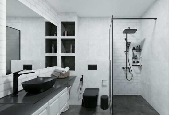 Душевая система Iddis Lahta LAHBL3Fi06 со смесителем 3 режима цвет черный матовый