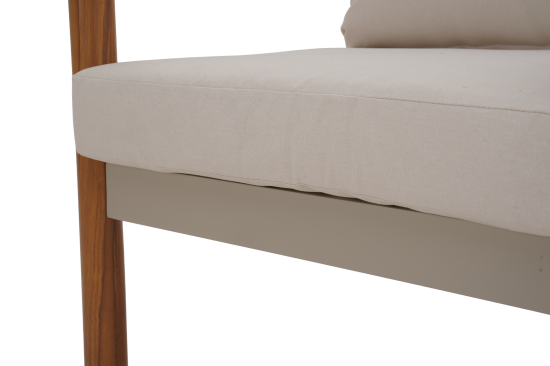 Набор садовой мебели для отдыха с подушками BEGINIA Soga Алюминий Стол, диван, кресло 2 шт Бежевый