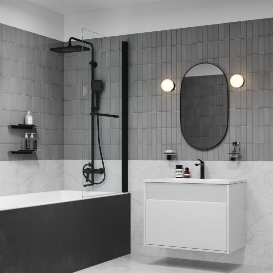 Смеситель для раковины Iddis Parker черный однорычажный (PARBL00i01)