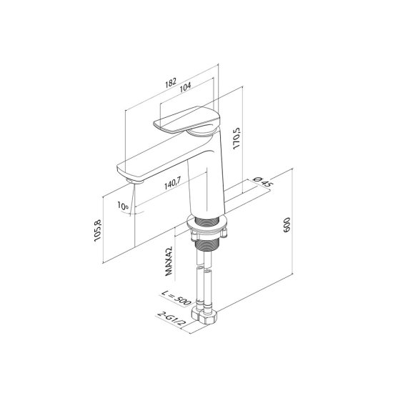 Смеситель для раковины Iddis Ever хром однорычажный (EVESB00i01)
