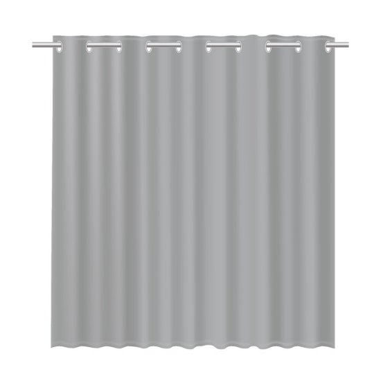 Штора для ванны Fixsen Linum 2000х1800 мм полиэстер серая (1535К)