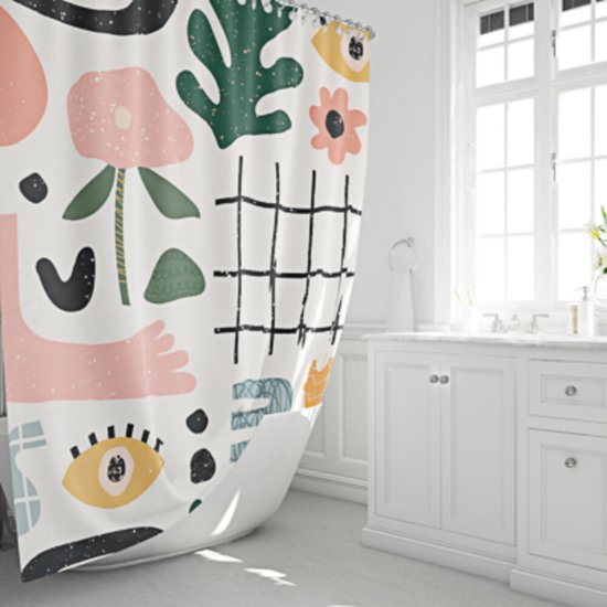 Штора для ванны Fixsen Summer 2000х1800 мм полиэстер разноцветная (2506)