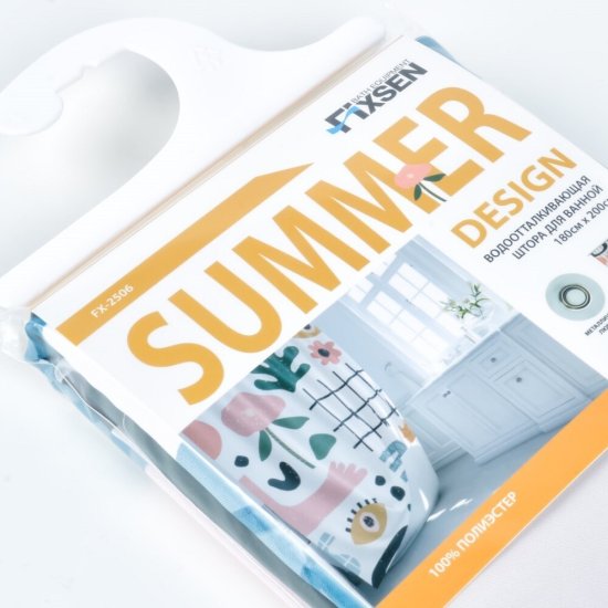 Штора для ванны Fixsen Summer 2000х1800 мм полиэстер разноцветная (2506)