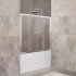 Шторка на ванну раздвижная 150х140х0,5 см профиль хром BelBagno Unique (UNIQUE-VF-2-150/180-140-P-Cr)