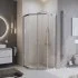 Душевой уголок BelBagno Uno хром 100х100х195 см пятиугольник стекло прозрачное 5 мм (UNO-195-P-2-100-C-Cr)