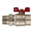 Кран шаровой латунный Stout SVB 1 1/4 ВР(г) х 1 1/4 НР(ш) полнопроходной бабочка со сгоном прямой (SVB-1007-200032)