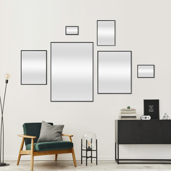 Зеркало декоративное KREAFORTA Lila прямоугольное 11x16 см ПВХ цвет черный