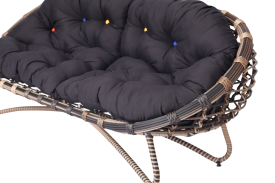 Диван садовый Niko 190x85x82 см искусственный ротанг темно-коричневый