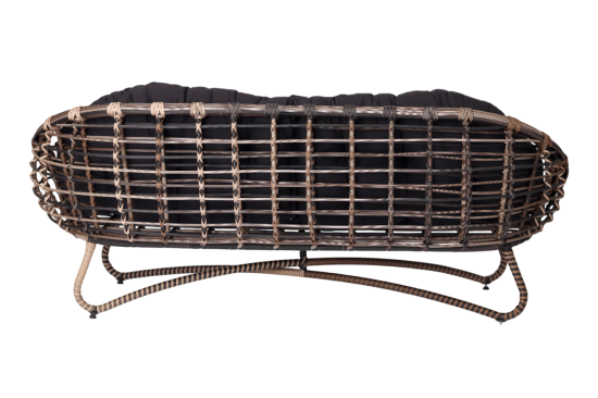 Диван садовый Niko 190x85x82 см искусственный ротанг темно-коричневый