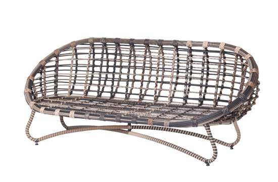 Диван садовый Niko 190x85x82 см искусственный ротанг темно-коричневый