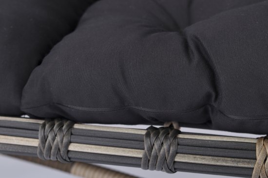 Диван садовый Niko 190x85x82 см искусственный ротанг темно-коричневый