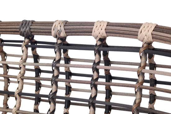 Диван садовый Niko 190x85x82 см искусственный ротанг темно-коричневый