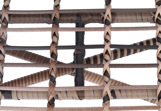 Диван садовый Niko 190x85x82 см искусственный ротанг темно-коричневый