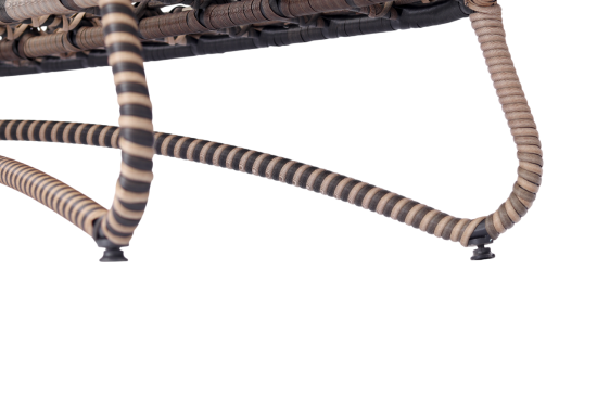 Диван садовый Niko 190x85x82 см искусственный ротанг темно-коричневый