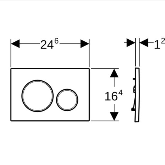 Клавиша смыва для инсталляций Geberit Sigma 20 белая матовая (115.882.JT.1)
