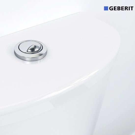 Клапан сливной Geberit двухрежимный кнопка металл хром (136.909.21.2)